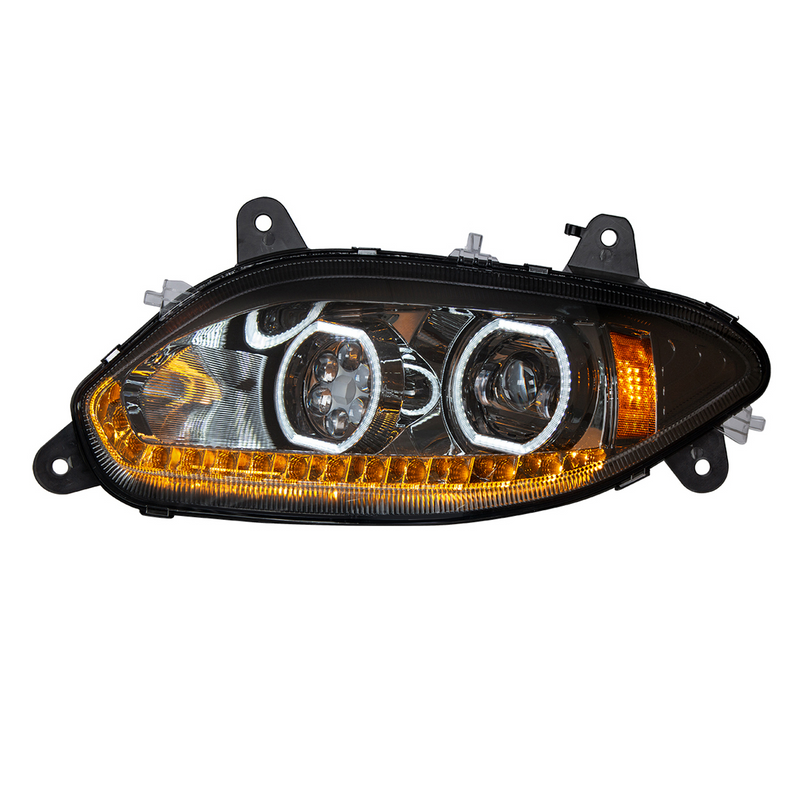 United Pacific Black 17 LED Headlight For 2018-2026 International LT Driver 35735