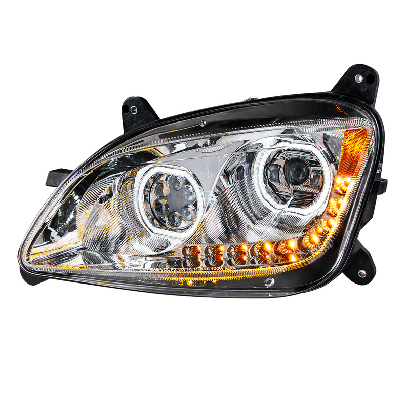 United Pacific Chrome 10 LED Headlight For Peterbilt 587 (2010-2016) & 579 (2012-2021)- Driver Side 35745