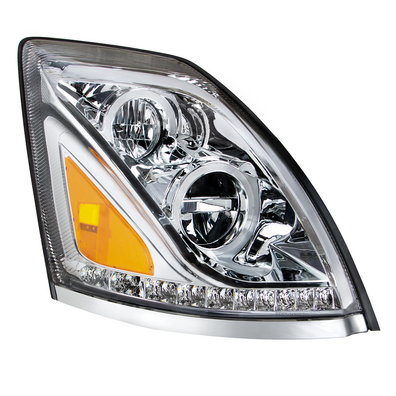 United Pacific Chrome LED Headlight for 2003-2017 Volvo VN/VNL Passenger 35754