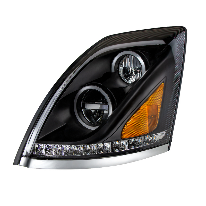 United Pacific Blackout LED Headlight for 2003-2017 Volvo VN/VNL Driver 35755