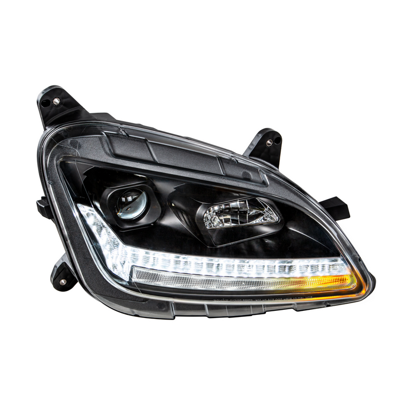 United Pacific "Blackout" Projection Headlight With LED Sequential Turn & DRL For 2012-2021 Peterbilt 579- Passenger 35782