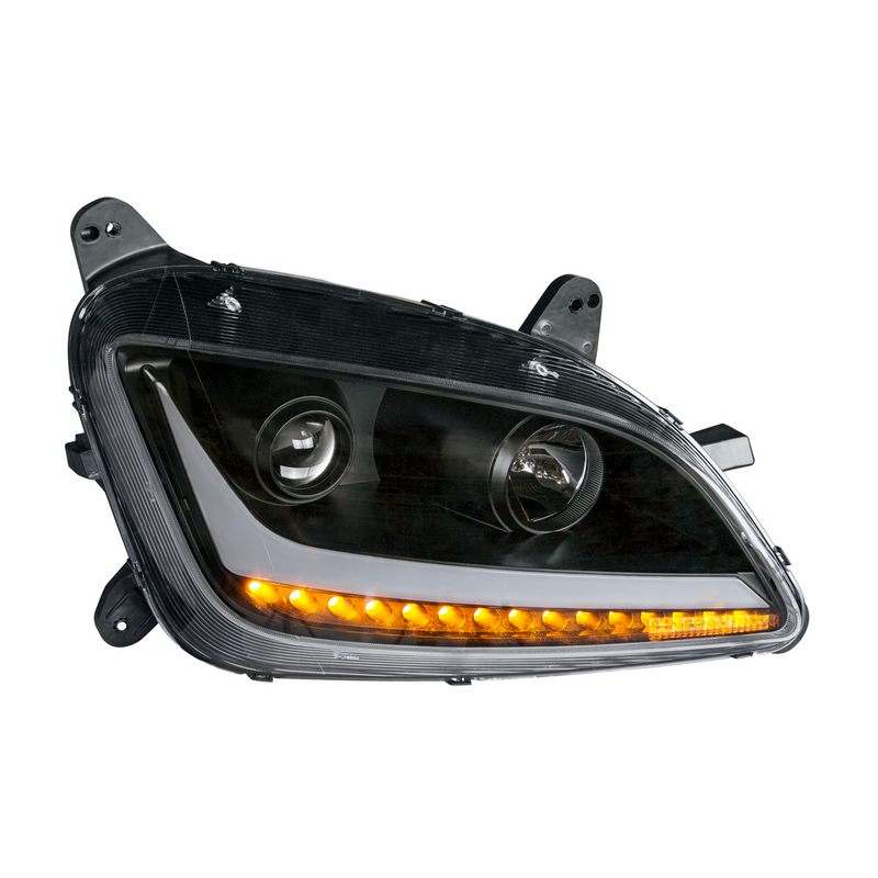 United Pacific Black Projection Headlight With LED Position & Signal For 2012-2021 Peterbilt 579- Passenger 35815