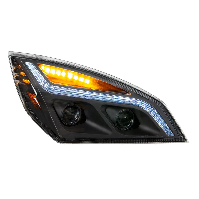 United Pacific Blackout LED Projection Headlight with LED Position Light & Turn Signal - Passenger