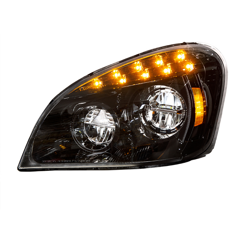 United Pacific Black LED Headlight For 2008-2017 Freightliner Cascadia Driver 35833