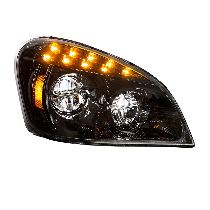United Pacific Black LED Headlight For 2008-2017 Freightliner Cascadia Passenger 35834