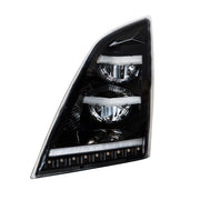 United Pacific Blackout LED Headlight with Sequential LED Signal & Position Light Bars - Driver