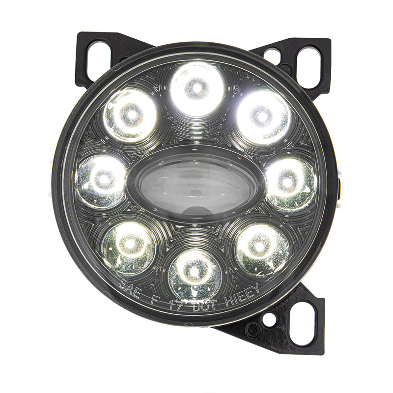 United Pacific 9 LED Projector Fog Light With LED Position Lights For Peterbilt 579/587 & Kenworth T660 Black 35856