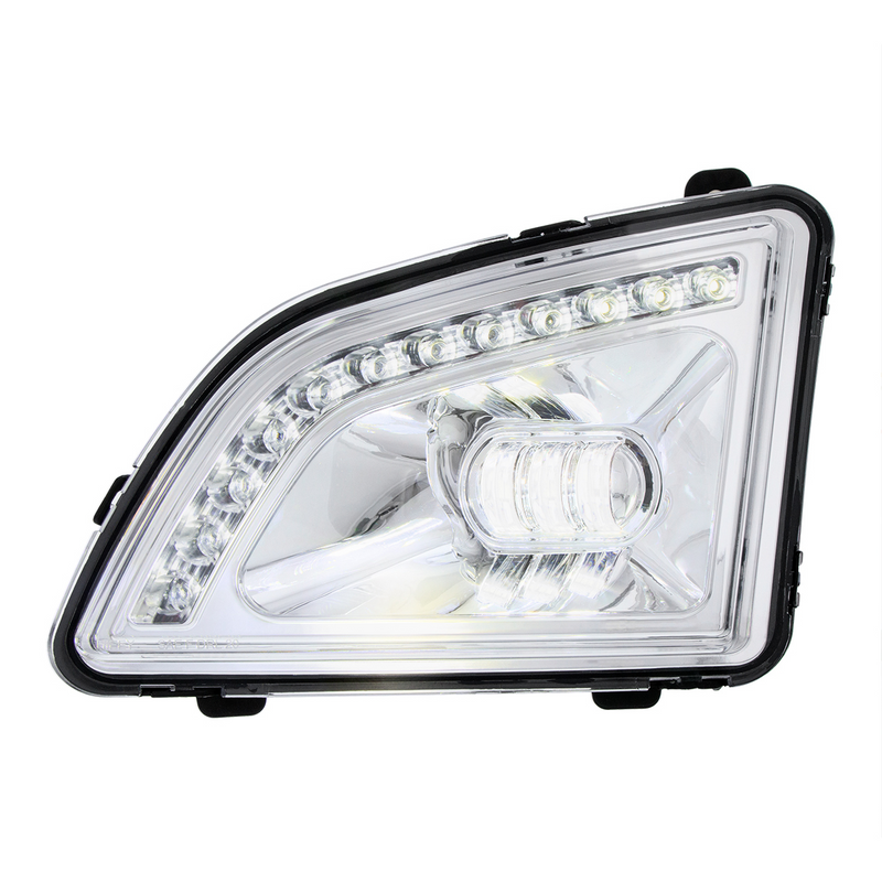 United Pacific 18 LED Chrome Projector Fog Light With Position Light For 2018-2024 Volvo VNL Driver/Left 35857