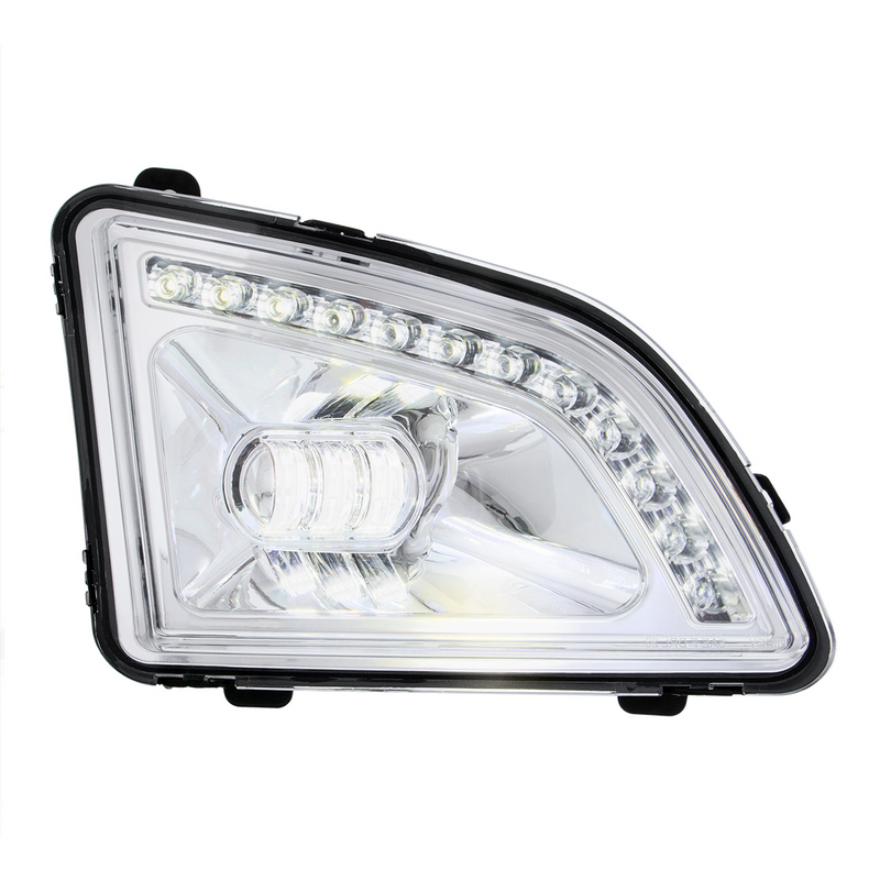 United Pacific 18 LED Chrome Projector Fog Light With Position Light For 2018-2024 Volvo VNL Passenger/Right 35858