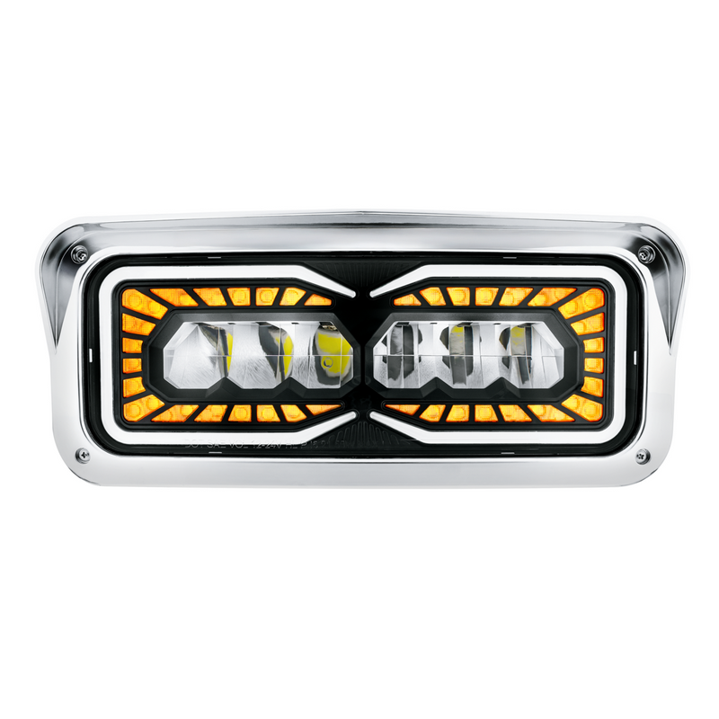 United Pacific High Power 9 LED Headlight With LED Turn Signal & Position Light-Driver 35873