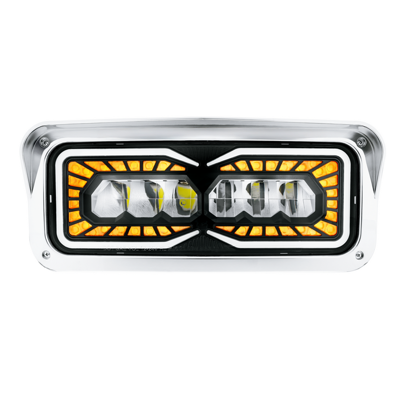 United Pacific High Power 9 LED Headlight With LED Turn Signal & Position Light-Passenger 35874