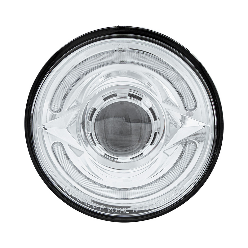 United Pacific ULTRALIT- LED 5-3/4" Round Headlight With 60 LED Dual Color Light Bar, Amber & White LED Low Beam 35887