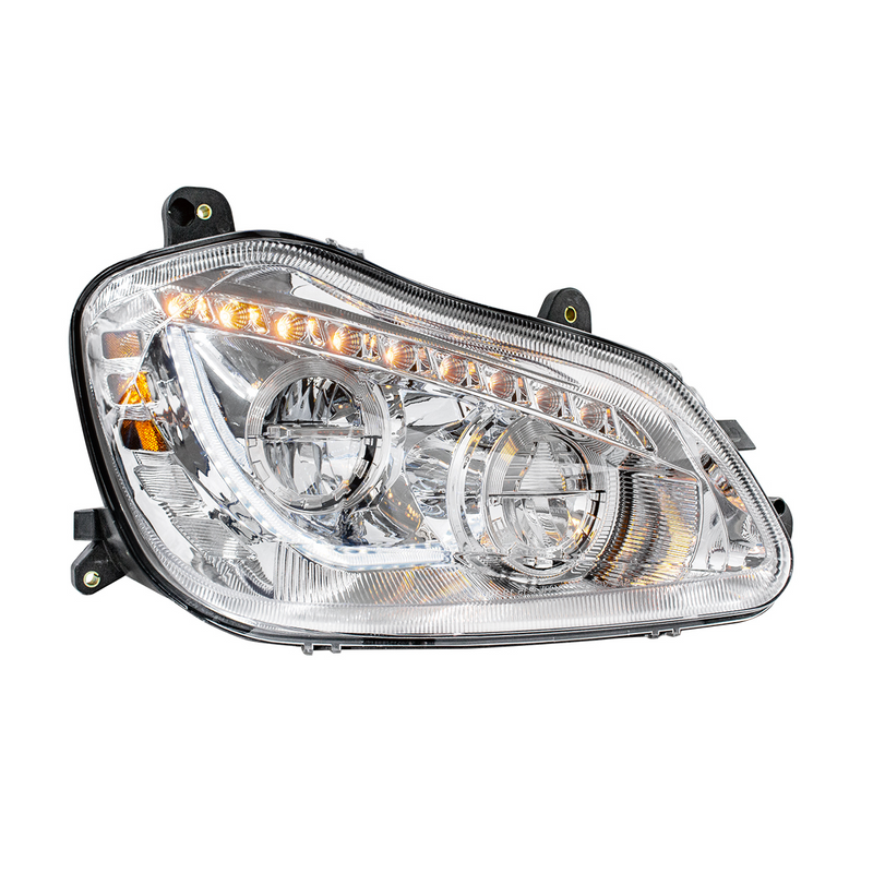 United Pacific High Power 45 LED Chrome Headlight With Sequential Turn Signal For 2013-2021 Kenworth T680-Passenger 35890