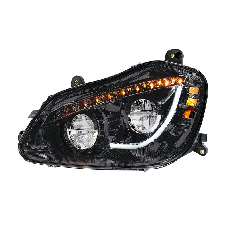 United Pacific High Power 45 LED Blackout Headlight With Sequential Turn Signal For 2013-2021 Kenworth T680-Driver 35891