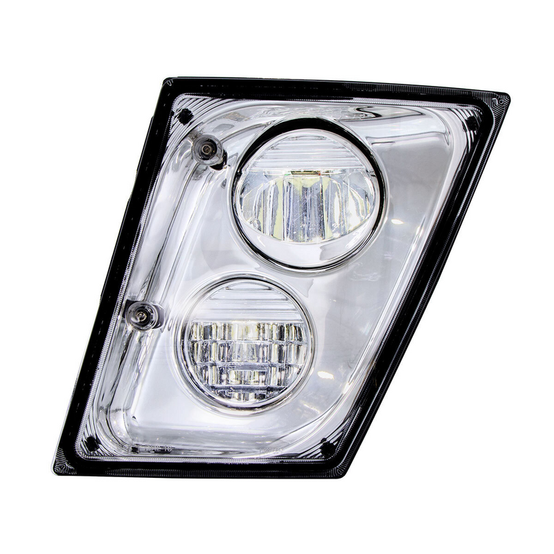 United Pacific 2 High Power LED Chrome Driving Light & Fog Light For 2003-2017 Volvo VNL Driver/Left 35905