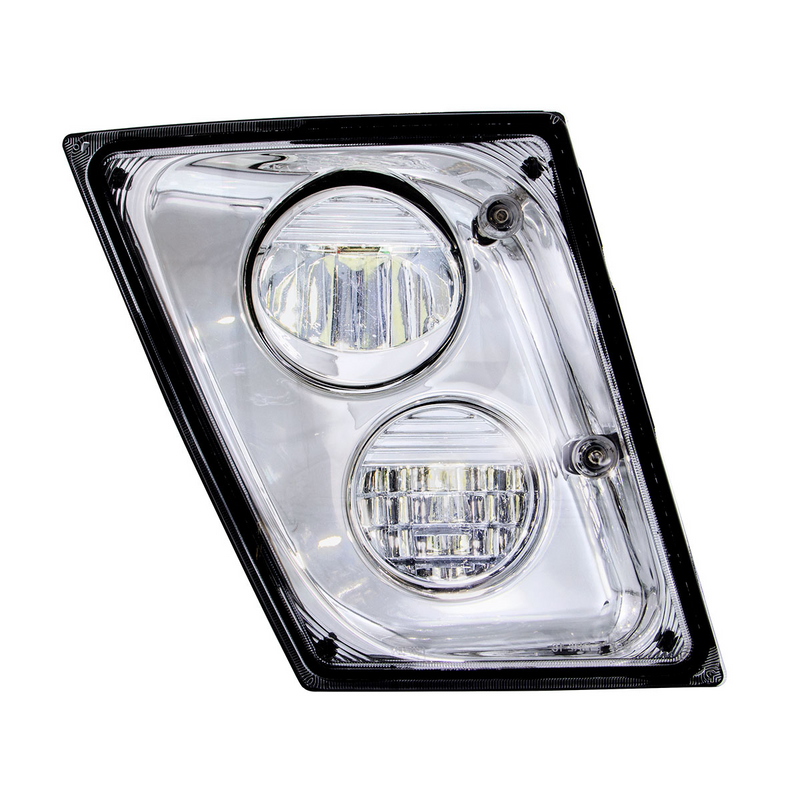 United Pacific 2 High Power LED Chrome Driving Light & Fog Light For 2003-2017 Volvo VNL Passenger/Right 35906
