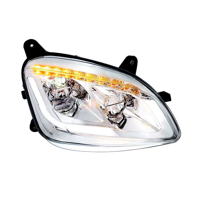 United Pacific Chrome LED Headlight W/Sequential LED Turn Signal For Peterbilt 579 (2012-21) & 587 (2010-16) Passenger 35916