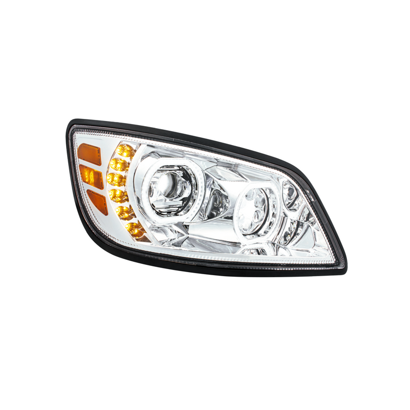 United Pacific High Power 10 LED Chrome Headlight For 2005-2021 Hino 238/258/268/338-Passenger 35920