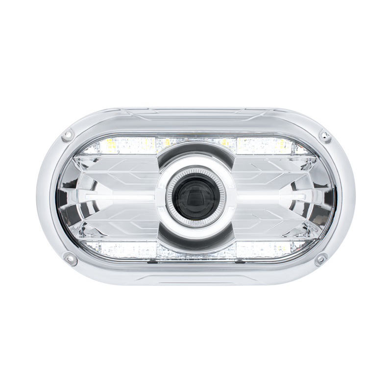 United Pacific Full LED Projector One-Piece Style Chrome Headlight For Dual 5-3/4" Headlight Housing 35924