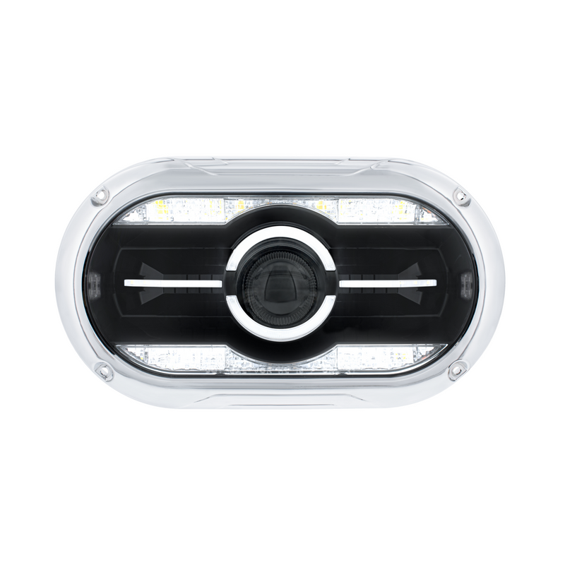 United Pacific Full LED Projector One-Piece Style Blackout Headlight For Dual 5-3/4" Headlight Housing 35925