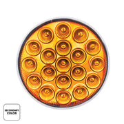 United Pacific 19 LED 4" Round Double Fury Light with Clear Lens - Amber/Green