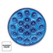 United Pacific 19 LED 4" Round Double Fury Light with Clear Lens - Red/Blue
