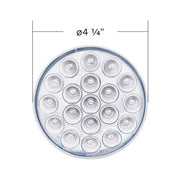 United Pacific 19 LED 4" Round Double Fury Light with Clear Lens - Red/Blue