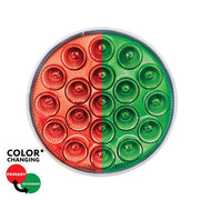 United Pacific 19 LED 4" Round Double Fury Light with Clear Lens - Red/Greem