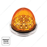 United Pacific 17 LED Double Fury Watermelon Light with Low Profile Stainless Steel Bezel - Amber/Blue