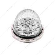 United Pacific 17 LED Double Fury Watermelon Light with Low Profile Stainless Steel Bezel - Amber/Blue