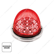 United Pacific 17 LED Double Fury Watermelon Light with Low Profile Stainless Steel Bezel - Amber/Red