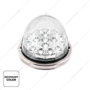 United Pacific 17 LED Double Fury Watermelon Light with Low Profile Stainless Steel Bezel - Amber/White