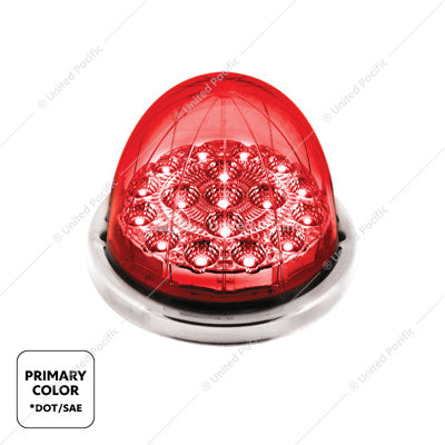 United Pacific 17 LED Double Fury Watermelon Light with Low Profile Stainless Steel Bezel - Red/Green
