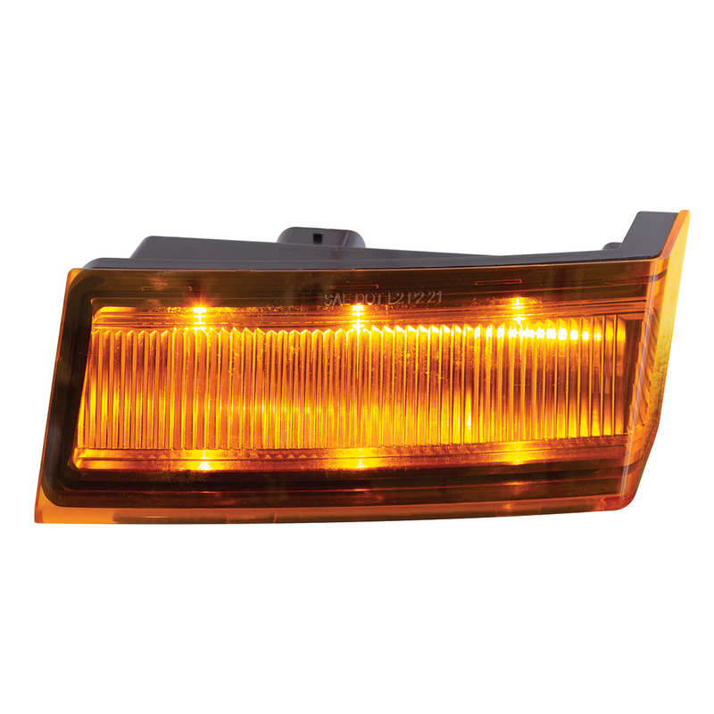 United Pacific 6 LED Amber Turn Signal Light For 2018-2026 Freightliner Cascadia Driver -Competition Series 36006