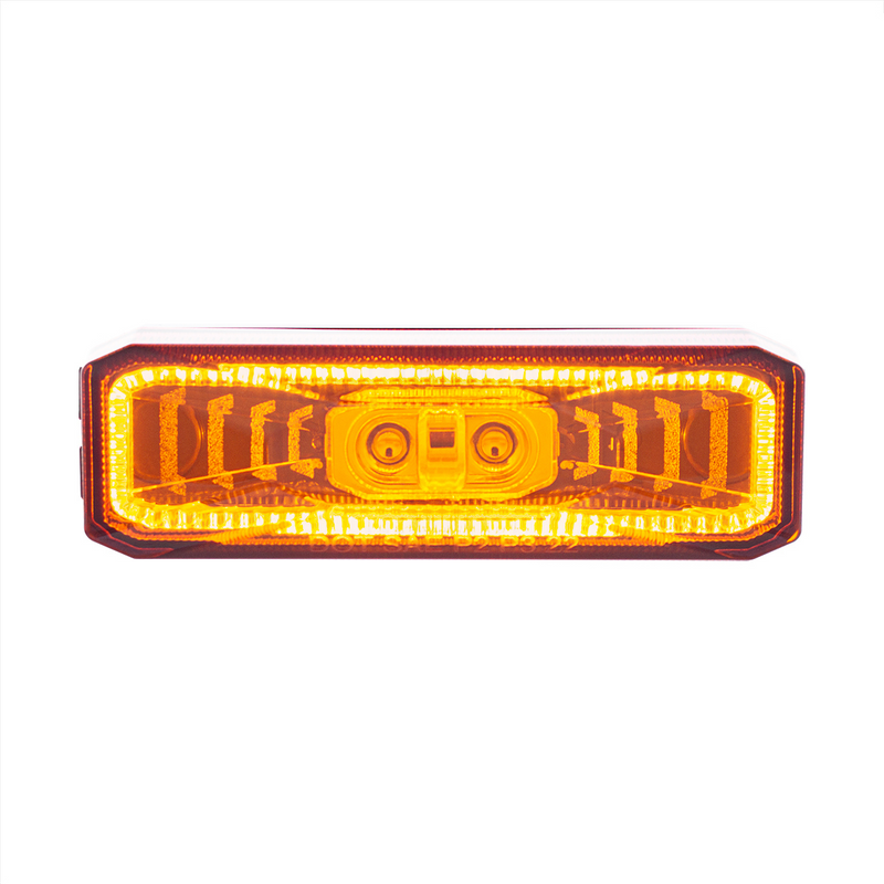United Pacific 10 LED Rectangular Abyss Light (Clearance/Marker) Amber LED/Amber Lens 36010