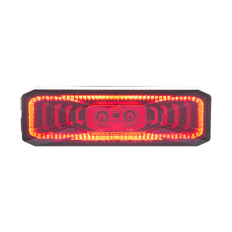 United Pacific 10 LED Rectangular Abyss Light (Clearance/Marker) Red LED/Red Lens 36011