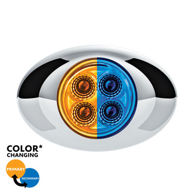 United Pacific 4 LED Double Fury Light - Amber/Blue