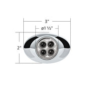United Pacific 4 LED Double Fury Light - Red/White