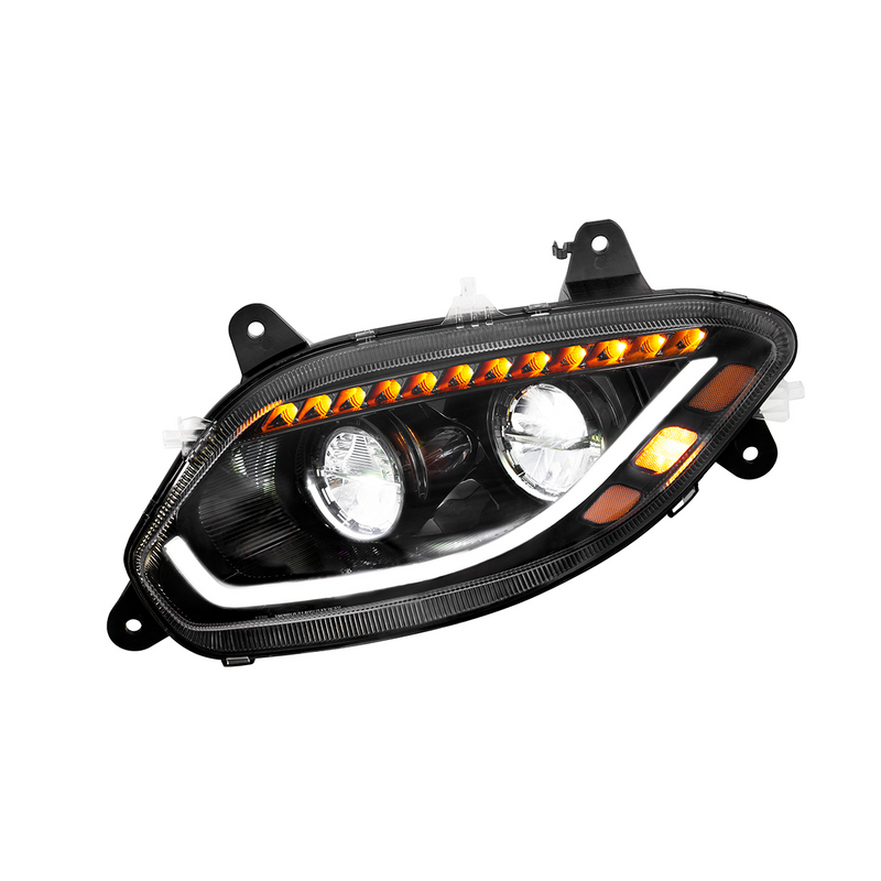United Pacific Black LED 86 Headlight For 2018-2026 International LT Truck Driver 36068