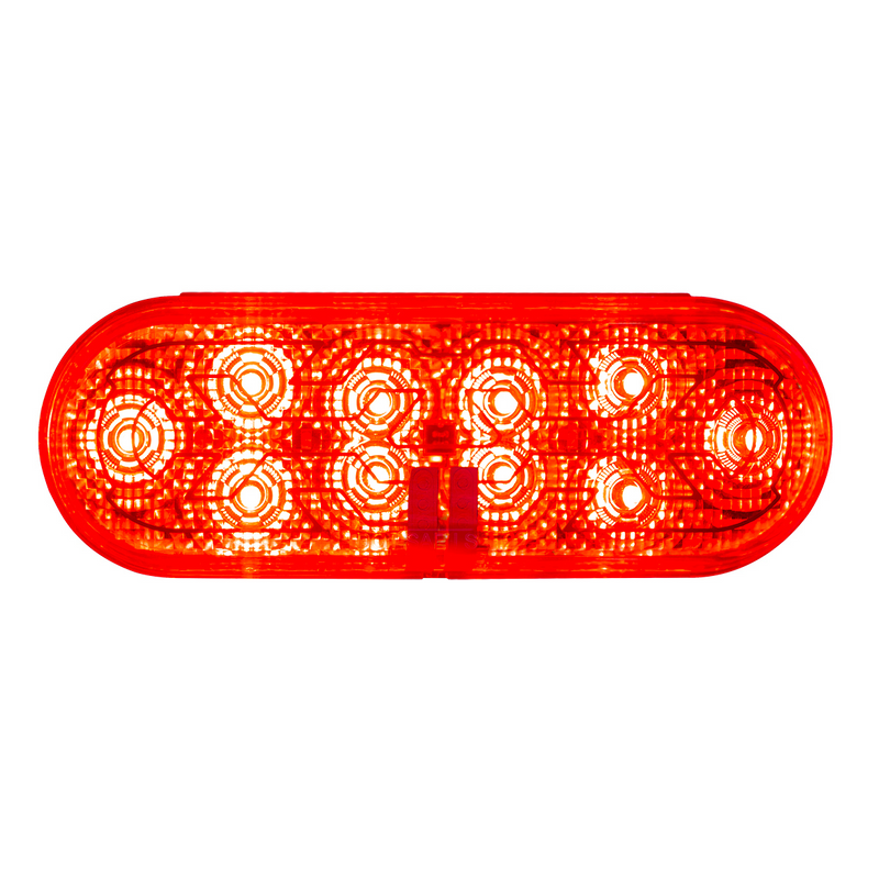 United Pacific 10 LED 6" Oval Light (Stop, Turn & Tail) With Heated Lens Red LED/Red Lens 36076