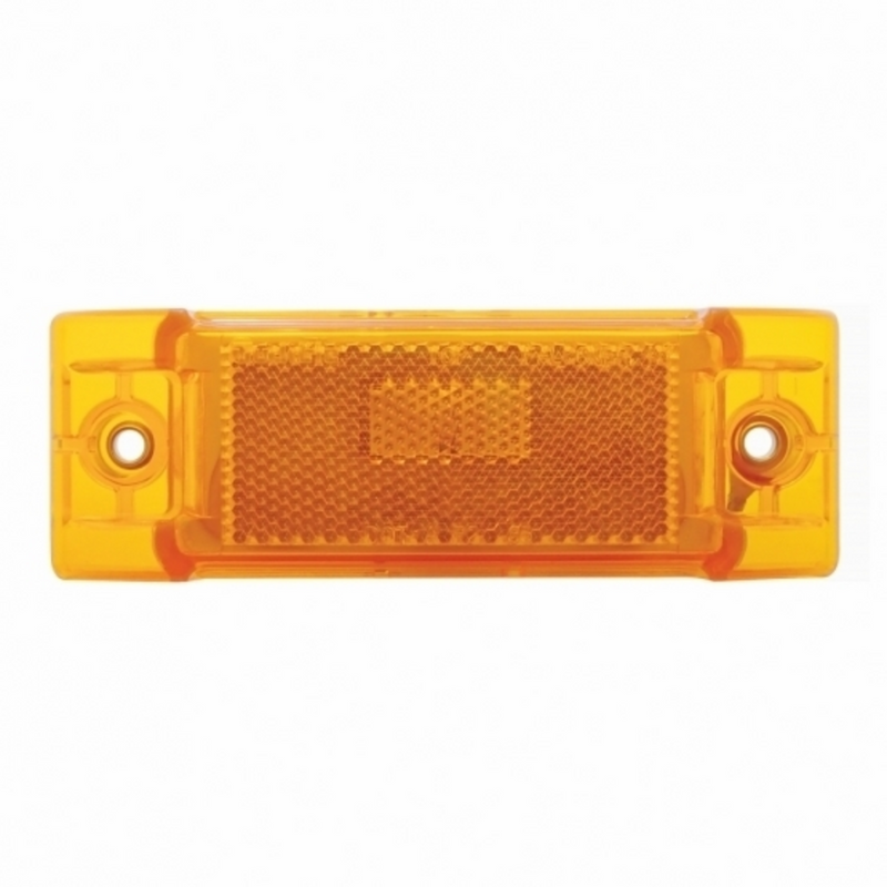 United Pacific Rectangular Light (Clearance/Marker) With Reflex Lens Amber Lens 36081