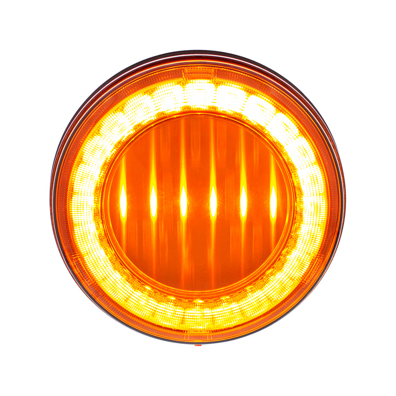 United Pacific 30 LED 4" Round Lumos Light I-Series (Turn Signal) Amber LED/Amber Lens 36086