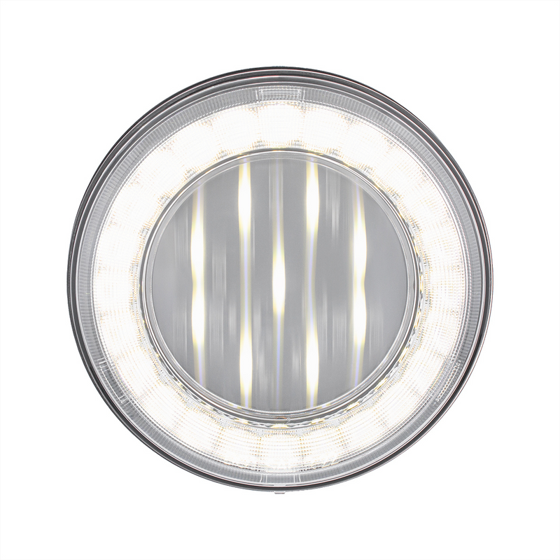 United Pacific 33 LED 4" Round Lumos Light X-Series (Back-Up) White LED/Clear Lens 36094