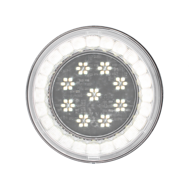 United Pacific 33 LED 4" Round Lumos Light S-Series (Back-Up) White LED/Clear Lens 36099