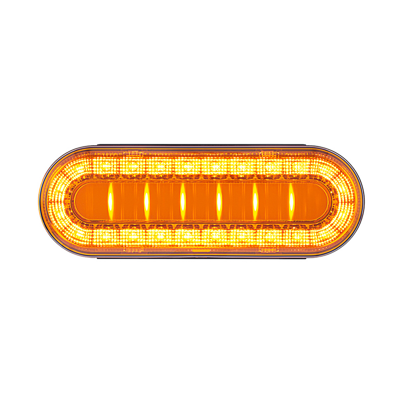 United Pacific 30 LED 6" Oval Lumos Light I-Series (Turn Signal) Amber LED/Amber Lens 36101