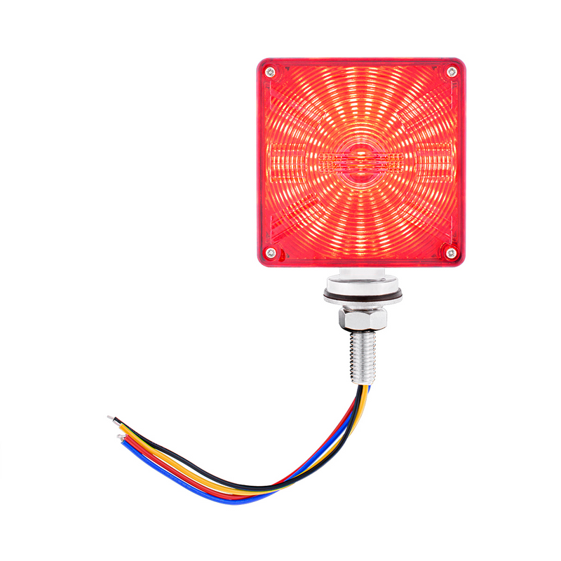 United Pacific 48 LED Competition Series Mini Double Face Light Amber & Red LED/Amber & Red Lens 36106