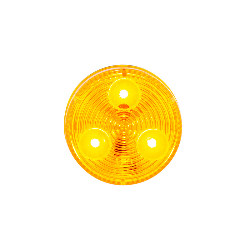 United Pacific 3 LED 2" Round Low Profile Light (Clearance/Marker) Amber LED/Lens (Bulk) 36107B