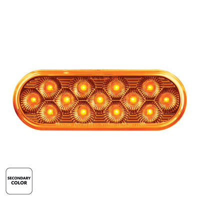 United Pacific Double Fury Oval Light- Red (13 Diodes)