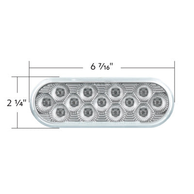 United Pacific Double Fury Oval Light- Red (13 Diodes)