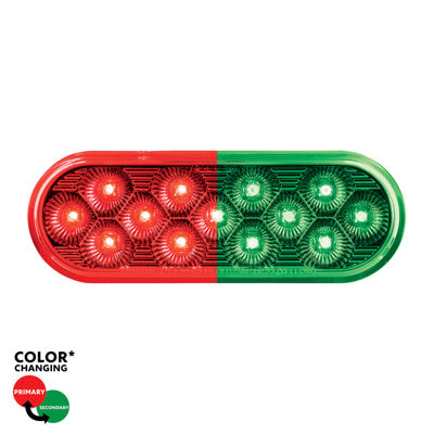 United Pacific Double Fury Oval Light- Red (13 Diodes)